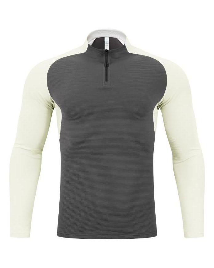 Shoulder Cut Quarter Zip Pullover Long Sleeve New