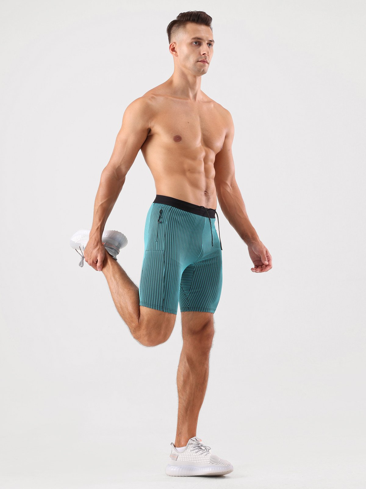 8" Pro Compression Lined Running Shorts with Zip Pockets