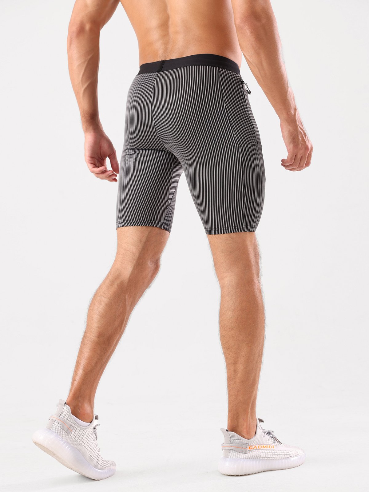 8" Pro Compression Lined Running Shorts with Zip Pockets