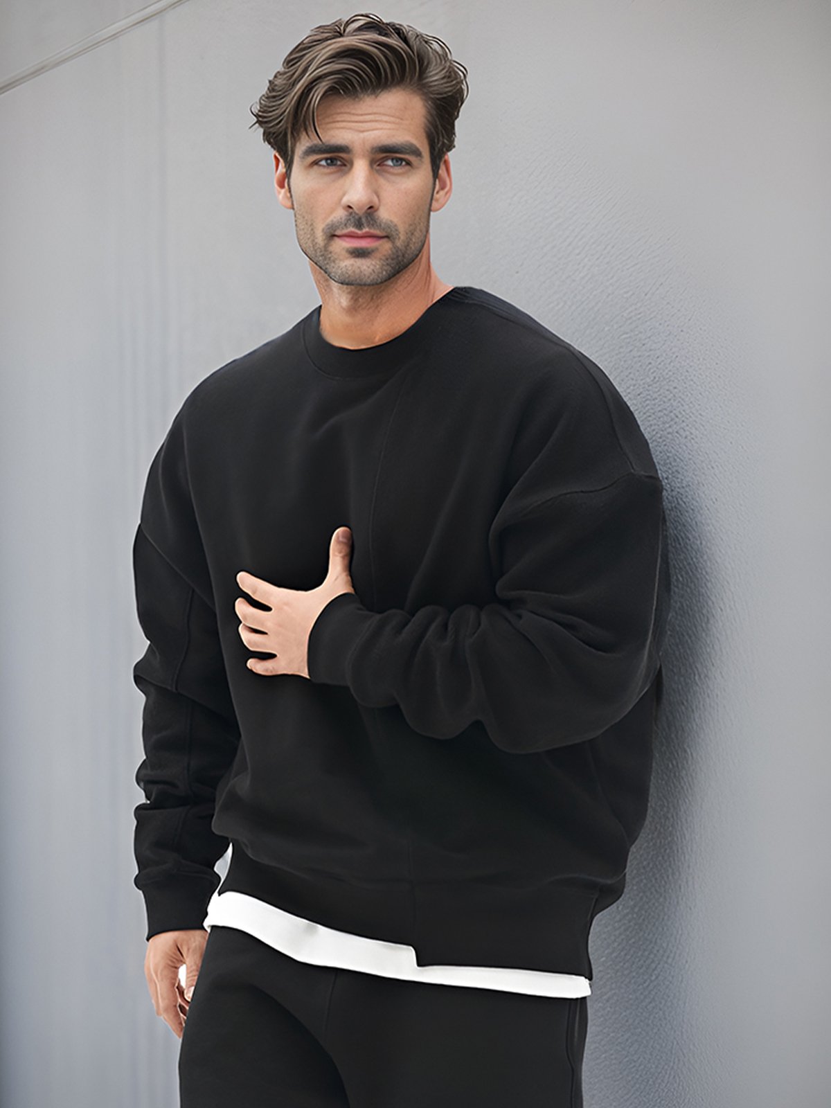 Essential Patchwork Crew Sweatshirt