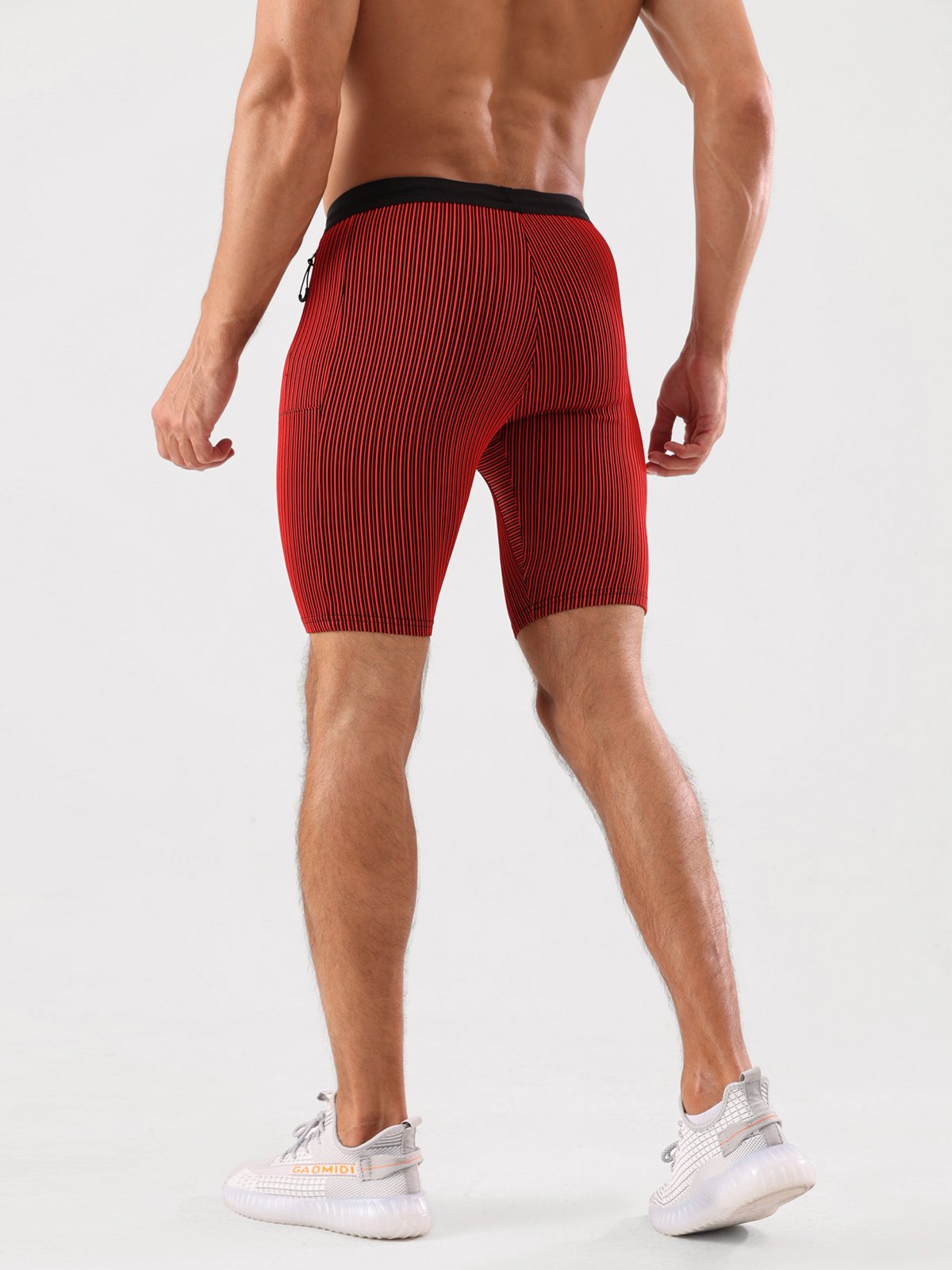 8" Pro Compression Lined Running Shorts with Zip Pockets