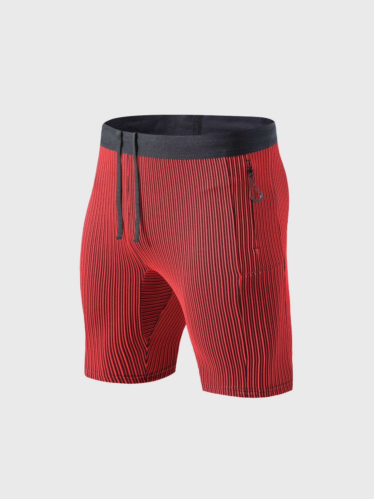 8" Pro Compression Lined Running Shorts with Zip Pockets