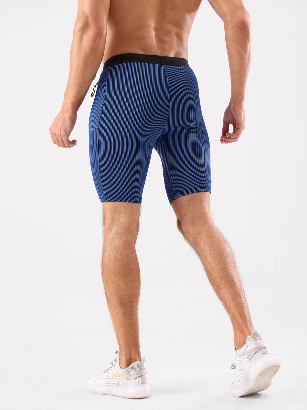 8" Pro Compression Lined Running Shorts with Zip Pockets