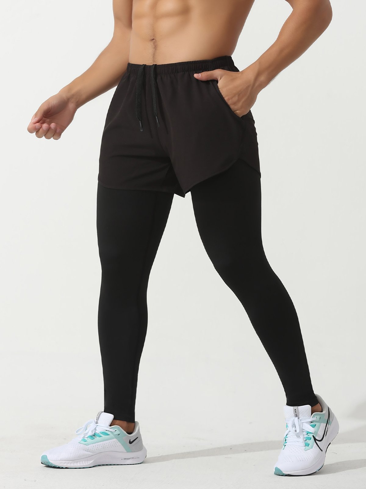 Interval Workout Pant 2 in 1 Compression Tight + Short Combo