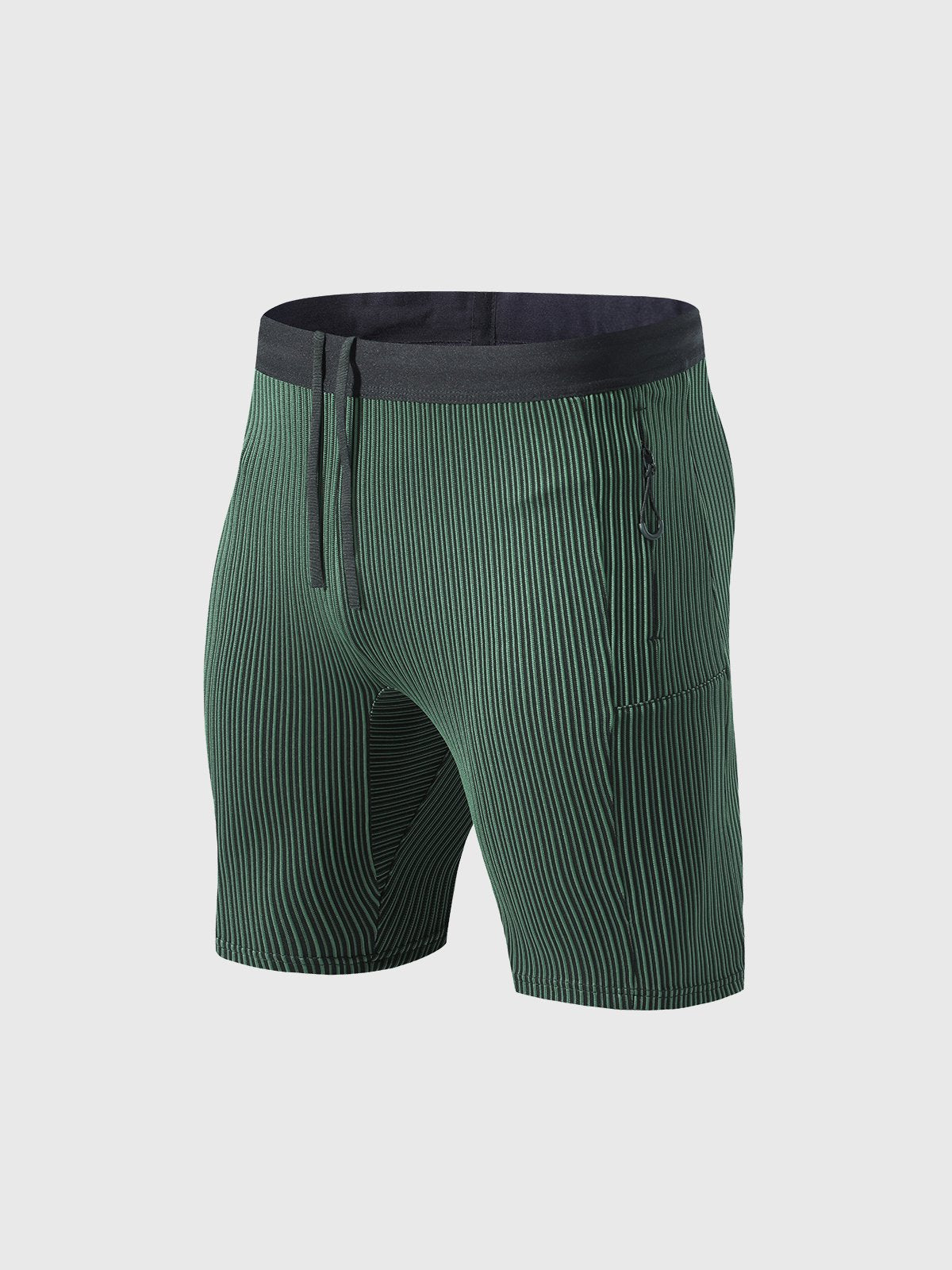 8" Pro Compression Lined Running Shorts with Zip Pockets