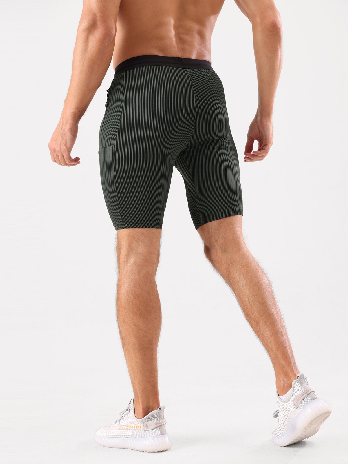 8" Pro Compression Lined Running Shorts with Zip Pockets