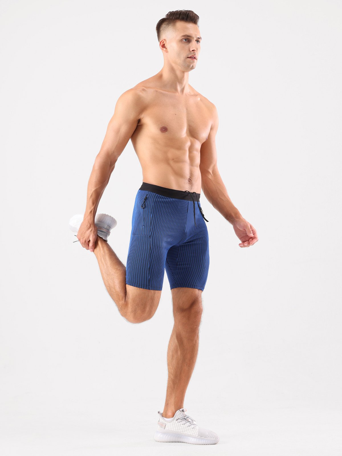 8" Pro Compression Lined Running Shorts with Zip Pockets