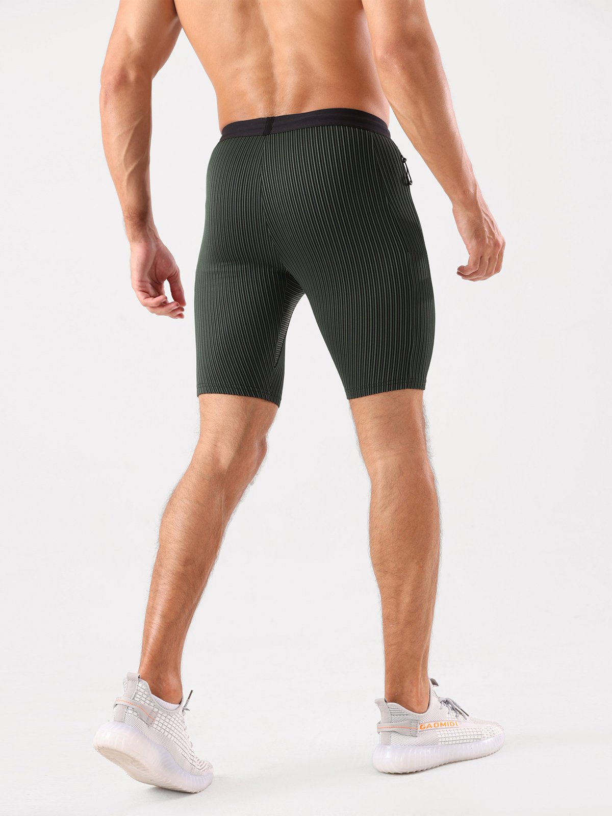 8" Pro Compression Lined Running Shorts with Zip Pockets